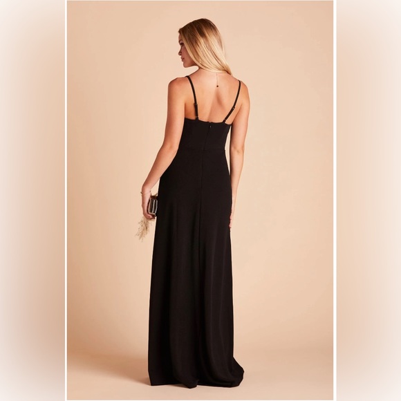 Birdy Grey Ash Crepe Bridesmaid Dress in Black Size Medium - Picture 3 of 13